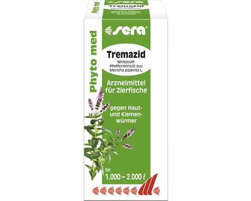 Arzneimittel sera Phyto med Tremazid 100 ml Sera Tremazid Arzneimittel gegen Haut und Kiemenwürmer für Zierfische