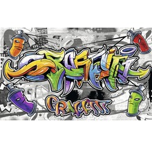 Wandbild mit Graffiti-Motiv und Sprühdosen