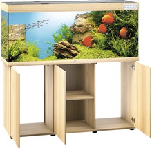 Aquariumkombination JUWEL Rio 450 SBX mit LED-Beleuchtung, Heizer, Filter und Unterschrank helles Holz