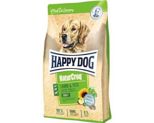 Hundefutter trocken HAPPY DOG NaturCroq Lamm & Reis 15 kg Happy Dog NaturCroq Trockenfutter Lamm und Reis für ausgewachsene Hunde