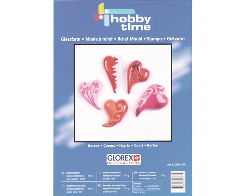 Hobby Time Relief Form Herzen von Glorex Inspirations