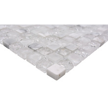 Mosaikfliesen aus Glas und Marmor, quadratisch