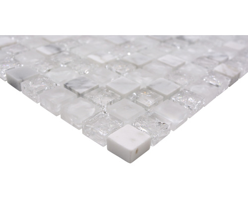Mosaikfliesen aus Glas und Marmor, quadratisch