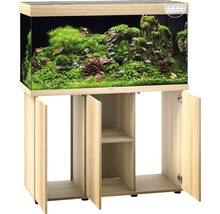 Aquariumkombination JUWEL Rio 350 SBX mit LED-Beleuchtung, Heizer, Filter und Unterschrank helles Holz