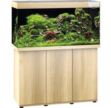Aquariumkombination JUWEL Rio 350 SBX mit LED-Beleuchtung, Heizer, Filter und Unterschrank helles Holz