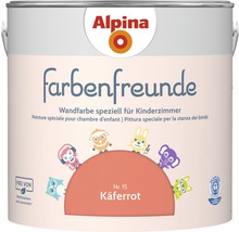 Alpina konservierungsmittelfreie Wandfarbe Farbenfreunde Käferrot 2,5 l-thumb-0
