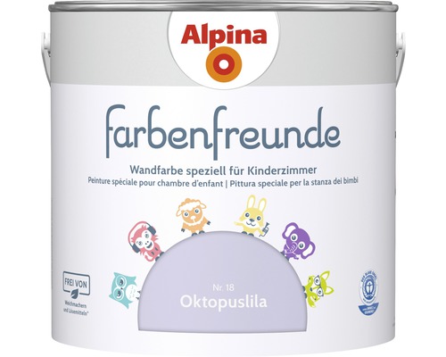 Alpina konservierungsmittelfreie Wandfarbe Farbenfreunde Oktopuslila 2,5 l