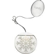 Lumix Christbaumkugel mit Schneeflockenmotiv