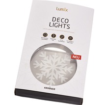 Lumix Deko Lights LED Acrylglastaler mit Schneeflockenmotiv in Produktverpackung