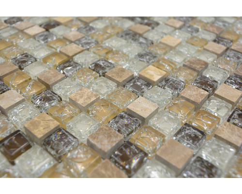 Mosaikfliesen aus Glas und Naturstein