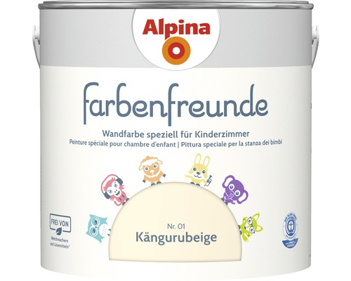 Alpina konservierungsmittelfreie Wandfarbe Farbenfreunde Kängurubeige 2,5 l