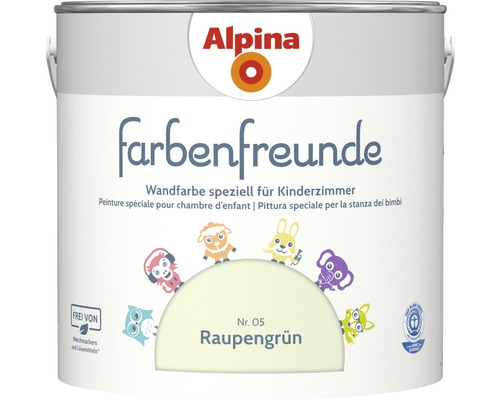 Alpina konservierungsmittelfreie Wandfarbe Farbenfreunde Raupengrün 2,5 l-0
