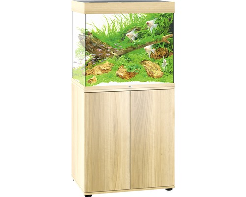 Aquariumkombination JUWEL Lido 200 SBX mit LED-Beleuchtung, Heizer, Filter und Unterschrank helles Holz