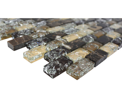 Mosaikfliese aus Glas und Stein