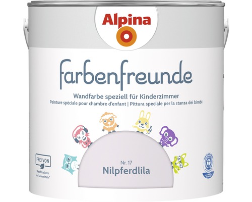 Alpina konservierungsmittelfreie Wandfarbe Farbenfreunde Nilpferdlila 2,5 l
