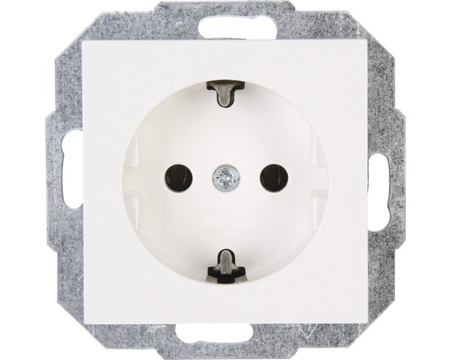Kopp 949329556 Steckdose Athenis 55 reinweiß Steckdose mit Rahmen