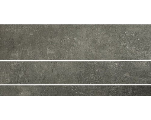 Drei graue Wandfliesen mit matter Oberfläche