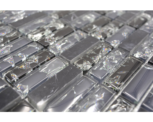 Mosaikfliese aus Glas und Stein