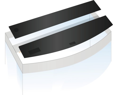 Aquariumabdeckung mit zwei Platten