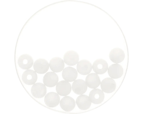Perle Polaris weiß matt 8 mm 15 Stück