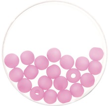 Perle Polaris pink matt 8 mm 15 Stück