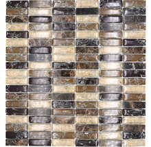 Mosaikfliese mit rechteckigen Elementen
