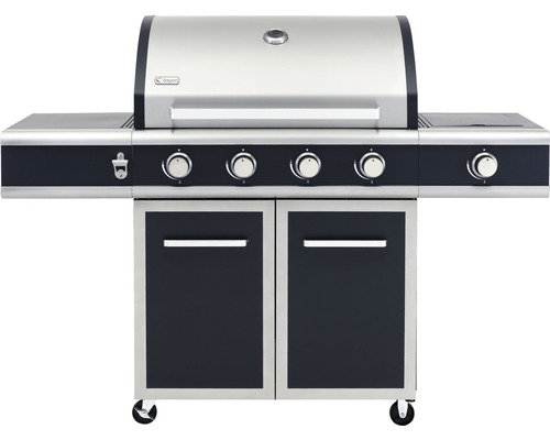 Gasgrill mit vier Brennern, Flaschenöffner und Stauraum