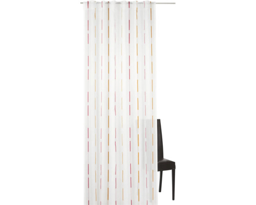 Vorhang mit Gardinenband Calypso rot 140x255 cm