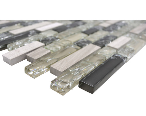 Mosaikfliese aus Glas und Stein