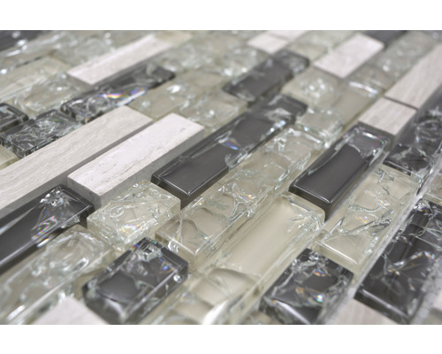 Mosaikfliese aus Glas und Stein