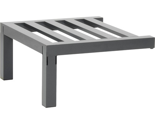 Fußhocker aus Metall mit Lattenstruktur