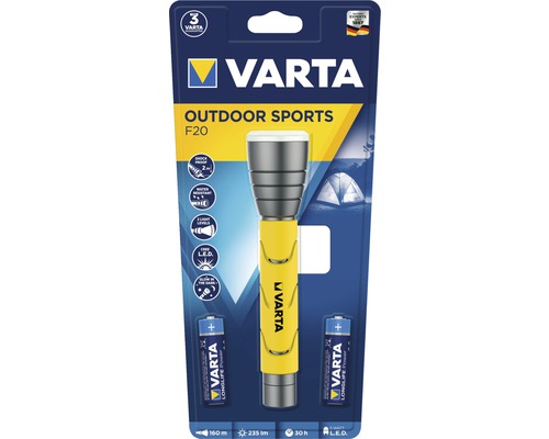 Varta Outdoor Sports F20 Taschenlampe mit Batterien