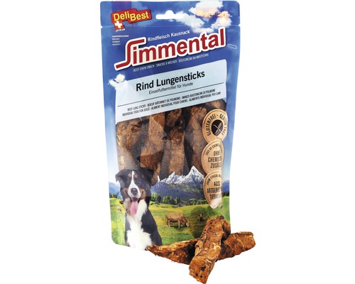 Hundesnack DeliBest Simmental Rind Lungensticks 120 g Delibest Simmental Rind Lungensticks für Hunde in der Packung