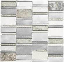 Mosaikfliese aus Stein und Glas