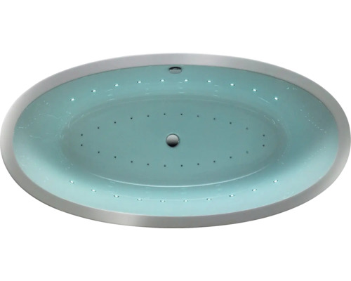 Ovaler Whirlpool mit Düsen und Beleuchtung