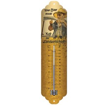 Thermometer Wer Bier trinkt hilft … 6,5x28 cm-thumb-0