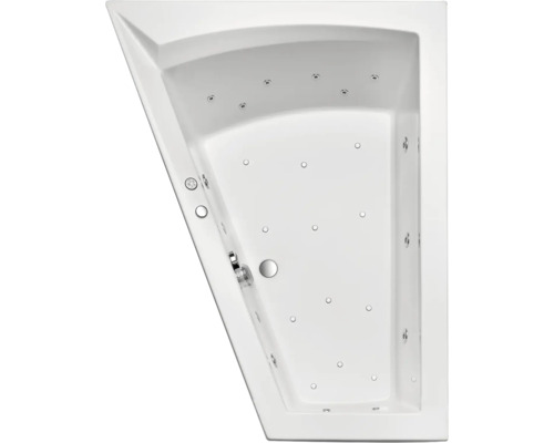 Whirlpool OTTOFOND Delta 100 x 170 cm weiß glänzend 70005 Rechteckige Whirlpool Badewanne mit Düsen