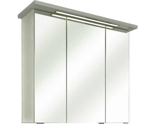 Spiegelschrank Pelipal Vasto 80 x 20 x 72 cm weiß hochglanz 3-türig LED IP 20 Spiegelschrank mit drei Türen und integrierter Beleuchtung für das Badezimmer