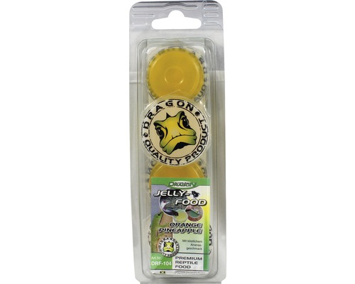 Gelfutter DRAGON Jelly-Food orange Pineaple 4 x 16 g Dragon Jelly-Food für Reptilien mit Orangen- und Ananasgeschmack in Verpackung