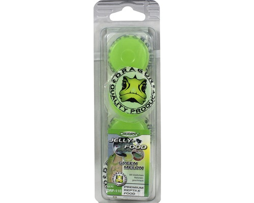 Gelfutter DRAGON Jelly-Food green Melon 4 x 16 g Dragon Premium Reptilienfutter mit Grünem Melone Geschmack