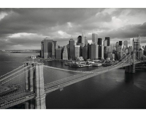 Fototapete Vlies 18011 Brooklyn Bridge schwarz weiß 7-tlg. 350 x 260 cm
