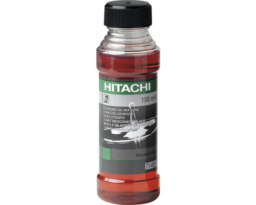 Hitachi Zweitaktöl Gemisch in einer 100-Milliliter-Flasche