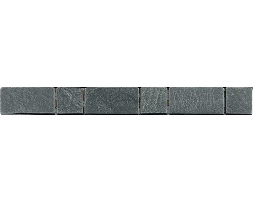 Natursteinbordüre grau 3,3x30,5 cm