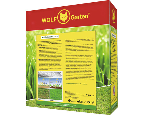 Wolf Garten Vertikutier-Mix 4 in 1 Packung mit 4 Kilogramm für 125 Quadratmeter