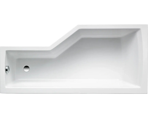 Badewanne OTTOFOND Clip 80 x 170 cm weiß glänzend glatt 979601 Rechteckige Badewanne mit Ablaufgarnitur
