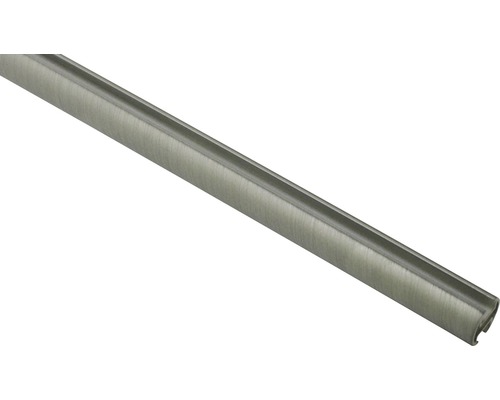 Gardinenstange mit Innenlauf II Kira silber 160 cm Ø 19 mm Dekorleiste aus Metall