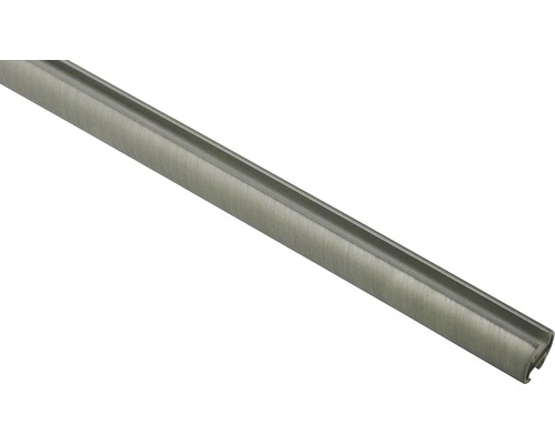 Gardinenstange mit Innenlauf II Kira silber 200 cm Ø 19 mm Dekorprofil aus Metall
