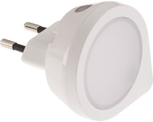 LED Sensor Nachtlicht 1W 2 lm 2700 K warmweiß Apollo weiß mit Dämmerungssensor Steckdosenleuchte mit Stecker
