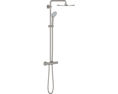 Duschsäule inkl. Thermostat GROHE Euphoria XXL System 310 supersteel 26075DC0 Duschsystem mit Kopf- und Handbrause