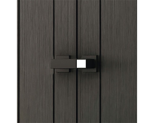 Schranktür mit einem rechteckigen Verschluss